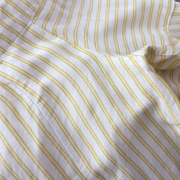 Anthropologie Maeve Off the Shoulder Top Banana Yellow with Puff Sleeves Coastal - Picture 7 of 9